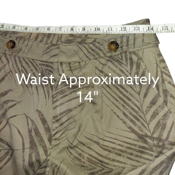 White House Black Market The Short Palm Leaf Pattern Women's Size 4 - Picture 5 of 5